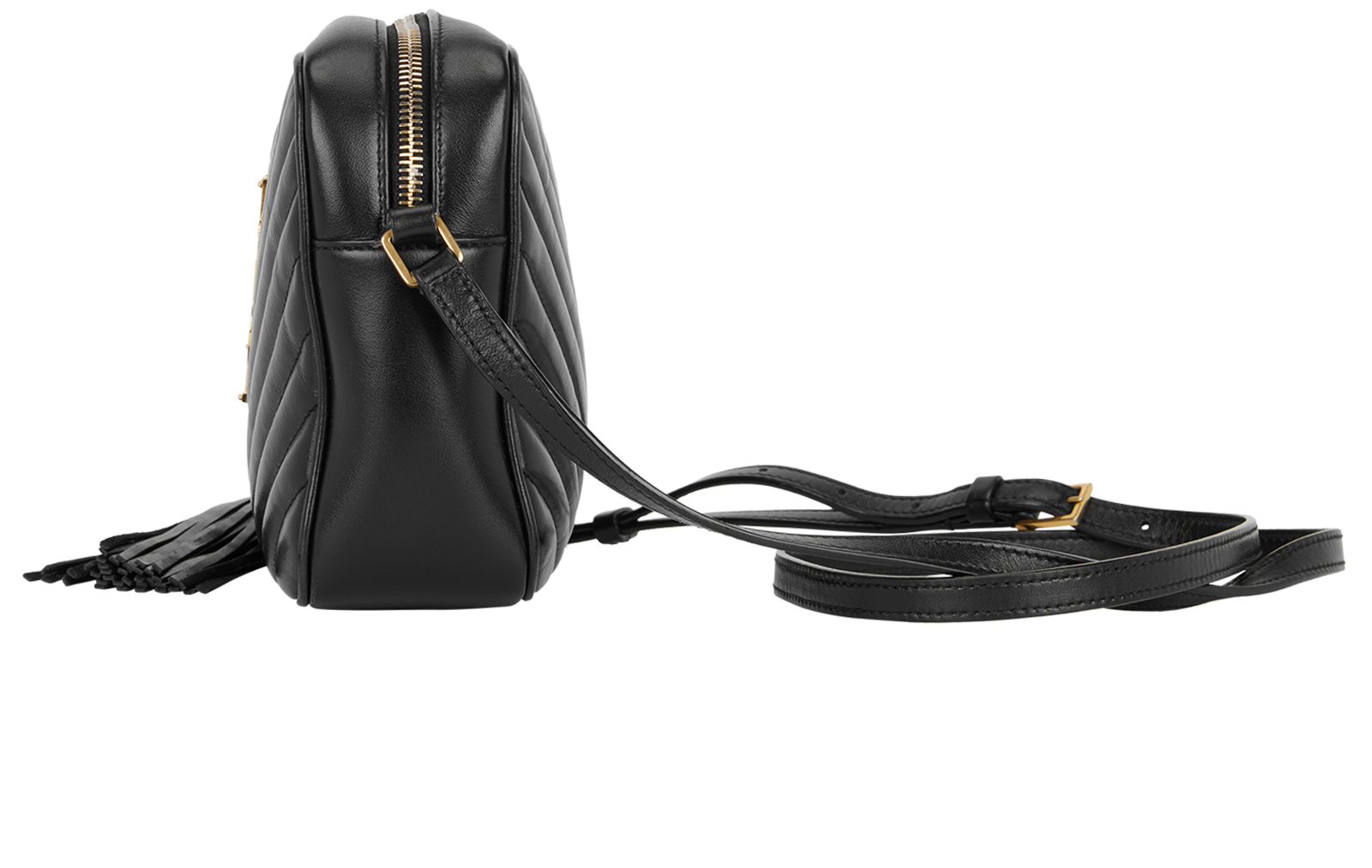 Lou Camera Bag, &pound;695, Handbags, Black, Leather, Bottom view